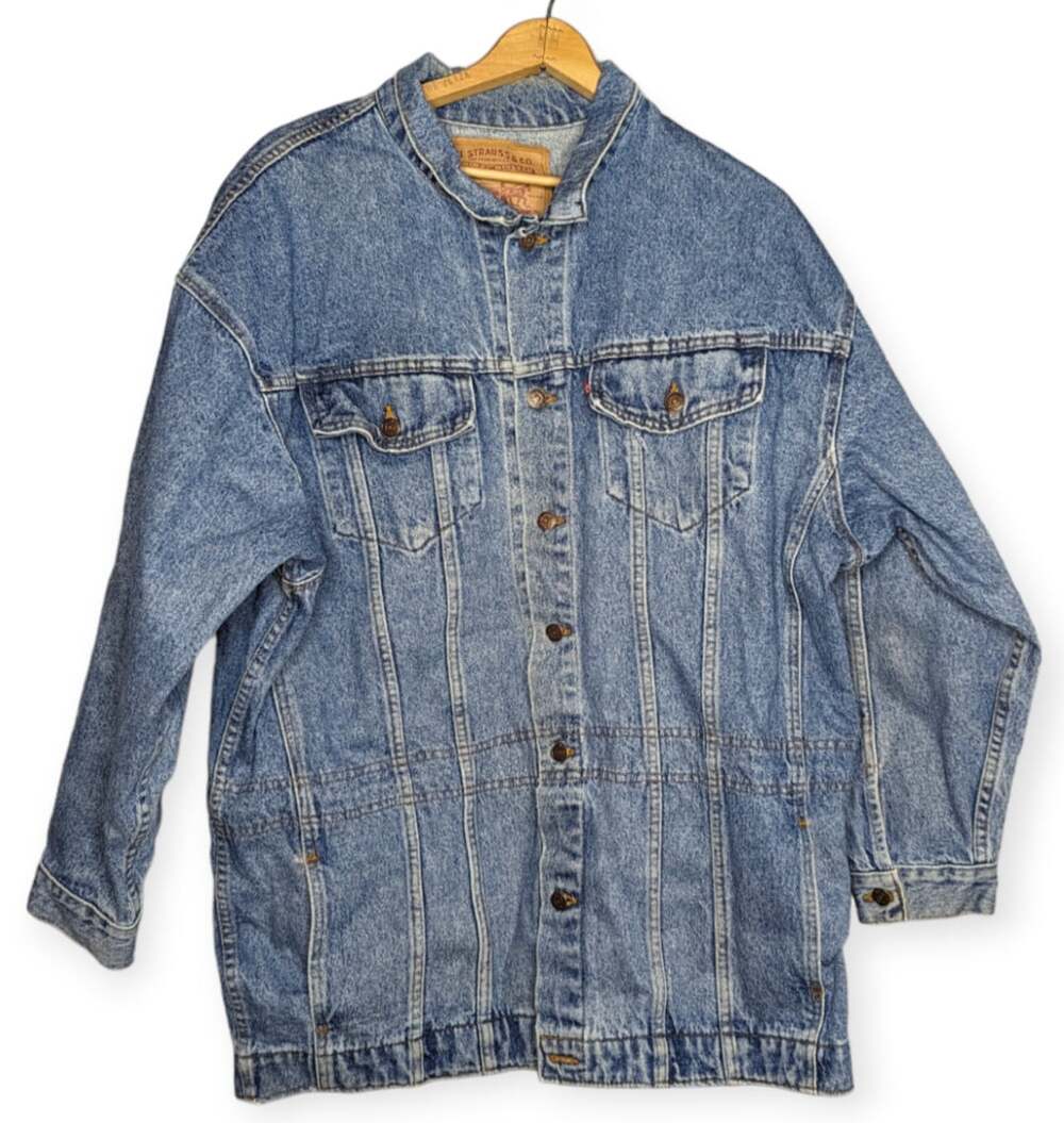Levi Stauss Denim Jacket 70596 4891 Size Large See Description - Picture 1 of 16